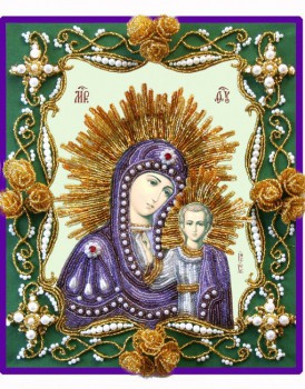 Набор для вышивания БП 147 Богородица Казанская (Золотые розы) - 7Игл - наборы для вышивания крестом и бисером по низким ценам. 