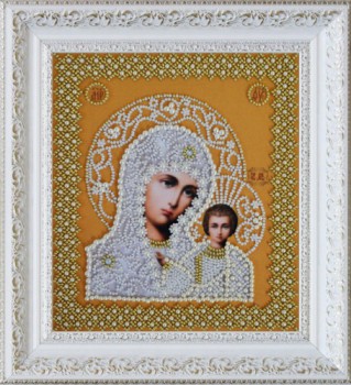 Р-206 Казанская Икона Божией Матери. Венчальная пара (золотая) - 7Игл - наборы для вышивания крестом и бисером по низким ценам. 